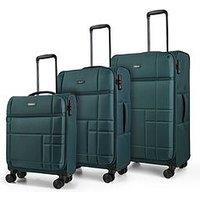 Rock Luggage Tokyo Green 3Pc Set Suitcase
