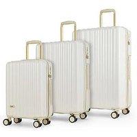 Rock Luggage Primrose Cream 3Pc Set Suitcase
