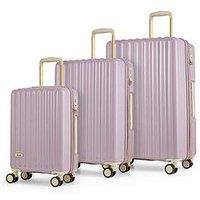 Rock Luggage Primrose Purple 3Pc Set Suitcase