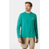 Helly Hansen Mens Skog Graphic Long Sleeve T-Shirt - Mint
