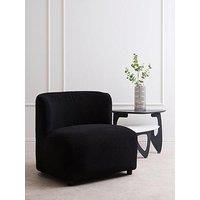 Premier Housewares Montreal Boucle Effect Armless Accent Chair