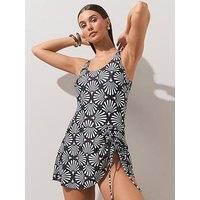 The Very Collection Ruched Skirt Swimdress - Multi