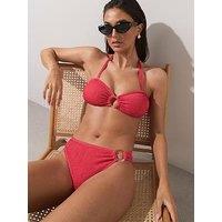 The Very Collection Crinkle Mid Rise Brief - Pink
