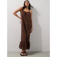 The Very Collection Strappy Beach Midaxi Dress - Brown