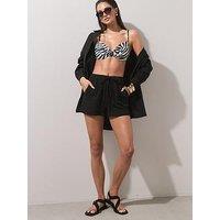 The Very Collection Double Cloth Shorts - Black