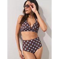 The Very Collection Mix & Match High Waisted Bikini Briefs - Brown
