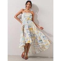 The Very Collection Conversational Shell Print Beach Dress - Cream