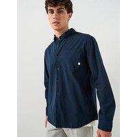 Farah Netherton Long Sleeve Cord Shirt - Navy