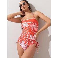 The Very Collection Sculpting Tie Side Bandeau Swimsuit