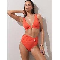 The Very Collection Trim Detail Padded Bikini Top - Red