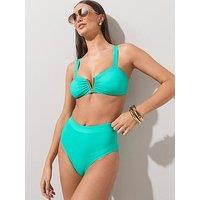 The Very Collection High Waisted Bikini Brief - Green