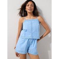 The Very Collection Crochet Playsuit - Blue