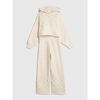 River Island Older Girls Embellished Hoodie Set - Cream