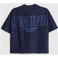 River Island Older Boys Graphic Luminis T-Shirt - Blue