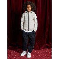 River Island Older Boys Hooded Hybrid Jacket - Beige