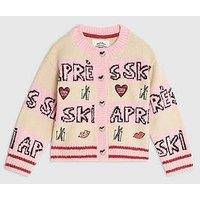River Island Mini Girls Nephthys Apres Ski Cardigan - Pink
