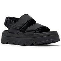 Sorel Womens Kinetic Sunchase Ankle Strap Sandals - Black