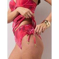 The Very Collection Ruched Tie Detail Bikini Brief - Multi