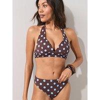 The Very Collection Mix & Match Padded Triangle Bikini Top - Brown