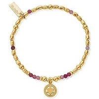 Chlobo Gold Pink Tourmaline Heart Chakra Bracelet
