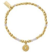 Chlobo Gold Moonstone Crown Chakra Bracelet