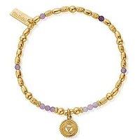 Chlobo Gold Lavender Amethyst Third Eye Chakra Bracelet