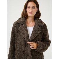 Kaffe Kabalmi Teddy Coat - Brown