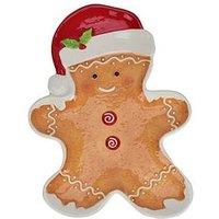 The Christmas Gift Co Ceramic Gingerbread Plate