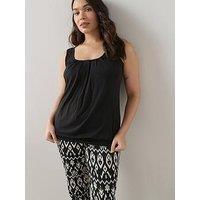 The Very Collection Curve Banded Hem Vest - Black