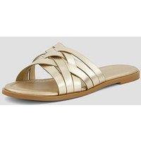 The Very Collection Wide Fit Strappy Slider - Gold