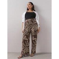 The Very Collection Curve Stretch Wide Leg Trouser - Print