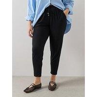 The Very Collection Curve Tapered Leg Stretch Trouser - Black