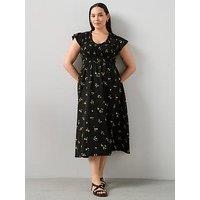 The Very Collection Curve Printed Stretch Midi Dress