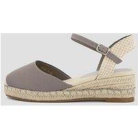 The Very Collection Wide Fit Closed Toe Wedge Shoe - Grey