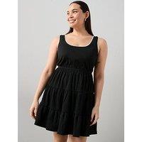 The Very Collection Curve Crinkle Stretch Tiered Mini Dress