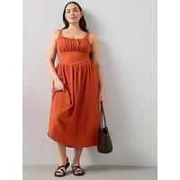 The Very Collection Curve Cinched Waist Stretch Midi Dress