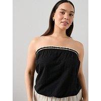 The Very Collection Curve Stitch Detail Bandeau Top
