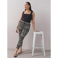 The Very Collection Curve Tapered Leg Stretch Trouser - Print