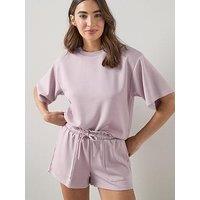 The Very Collection Scuba Short Sleeve Top And Short Pyjama Set