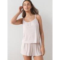 The Very Collection Frill Lace Cami And Short Pyjama Set - Pink