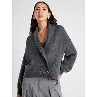 River Island Batwing Collar Cardigan - Grey