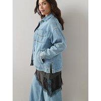 The Very Collection Curve Oversized Denim Jacket - Blue