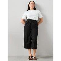 The Very Collection Curve Elasticated Waist Crop Linen Trouser