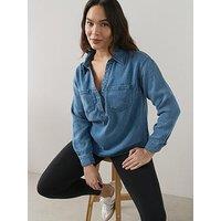 The Very Collection Curve Collared Denim Shirt