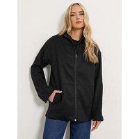 Long Tall Sally Tall Funnel Neck Cosy Jacket - Black