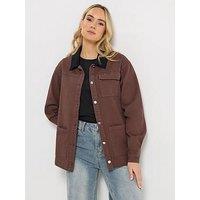 Long Tall Sally Twill Barn Jacket - Brown