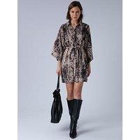 Religion Isabel Tunic Shirt Dress - Brown