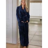 Long Tall Sally Tall Super Luxe Shawl Maxi Robe - Blue