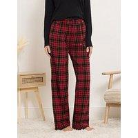 Long Tall Sally Check Pyjama Pants - Red