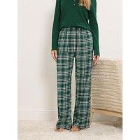 Long Tall Sally Check Pyjama Pants - Green
